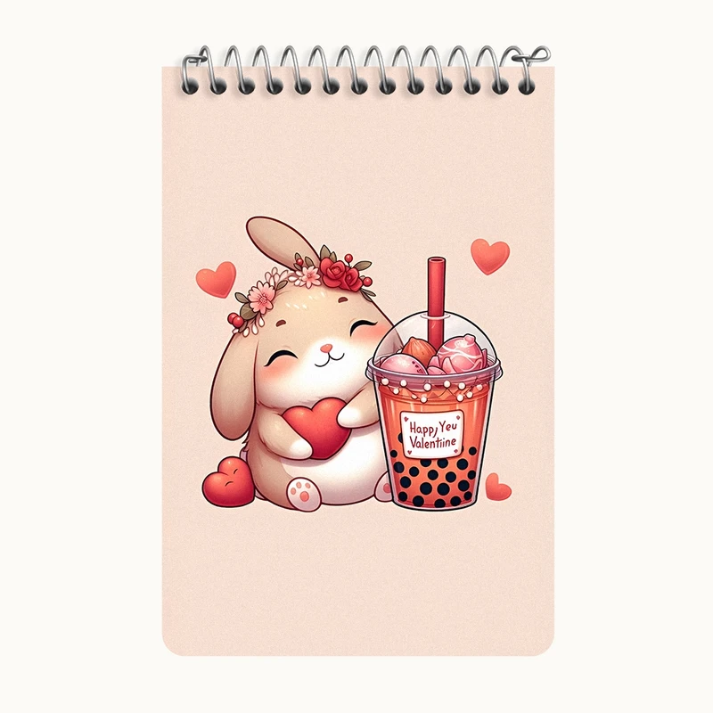 دفتر یادداشت 50 برگ خندالو طرح خرگوش کیوت کد F11107