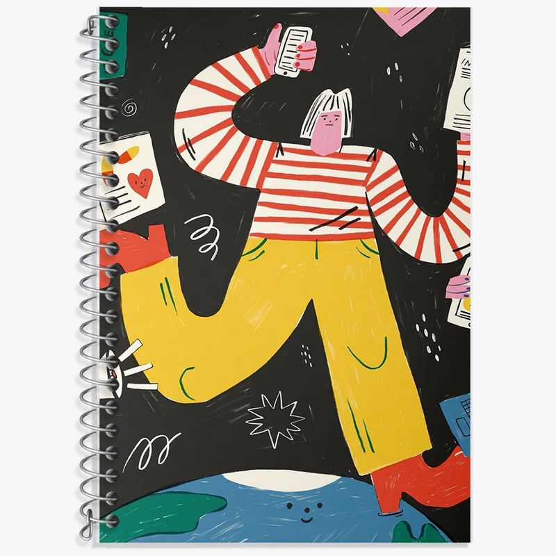 دفتر لغت 50 برگ خندالو طرح فانتزی کد F8855