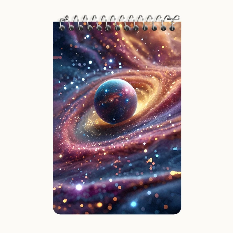 دفتر یادداشت 50 برگ خندالو طرح کهکشان کد F11521
