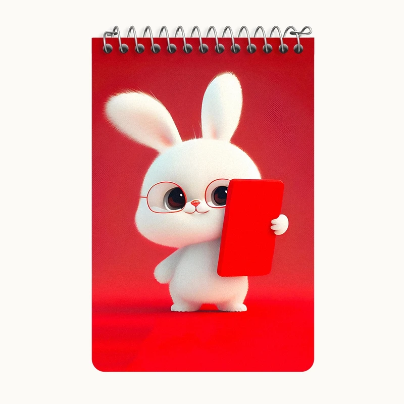 دفتر یادداشت 50 برگ خندالو طرح خرگوش بامزه کد F5765