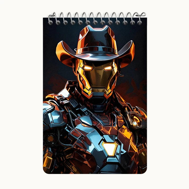 دفتر یادداشت 50 برگ خندالو طرح مرد آهنی مارول (Marvel) کد F4997