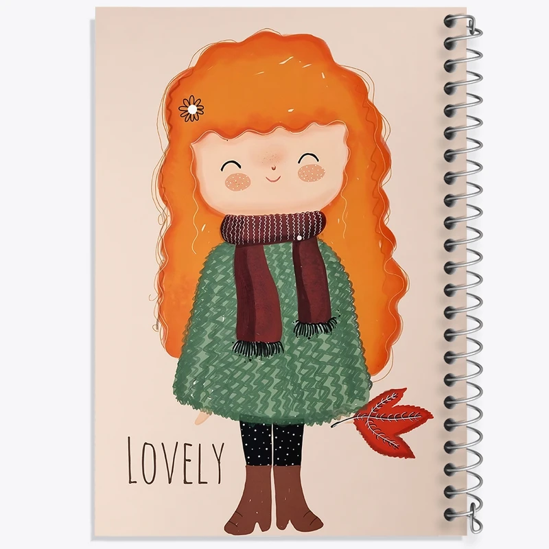 دفتر ژورنال نویسی 50 برگ خندالو مدل نقطه ای طرح دخترانه کد F10836