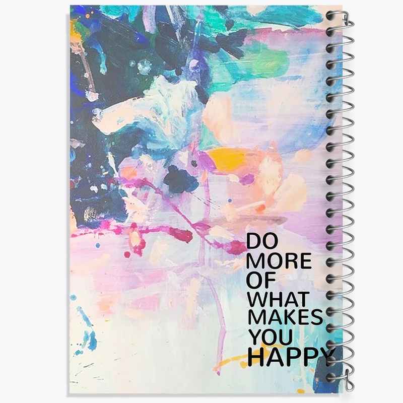 دفتر نقاشی 50 برگ خندالو طرح Do More Of What Makes You Happy کد F11539