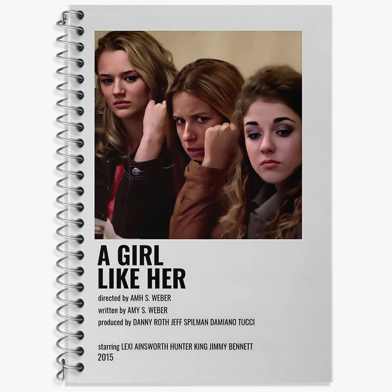 دفتر زبان دوخط 50 برگ خندالو طرح A Girl Like Her کد F12930