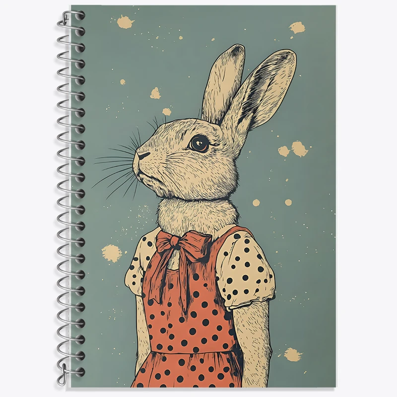 دفتر زبان دوخط 50 برگ خندالو طرح خرگوش کد F12836