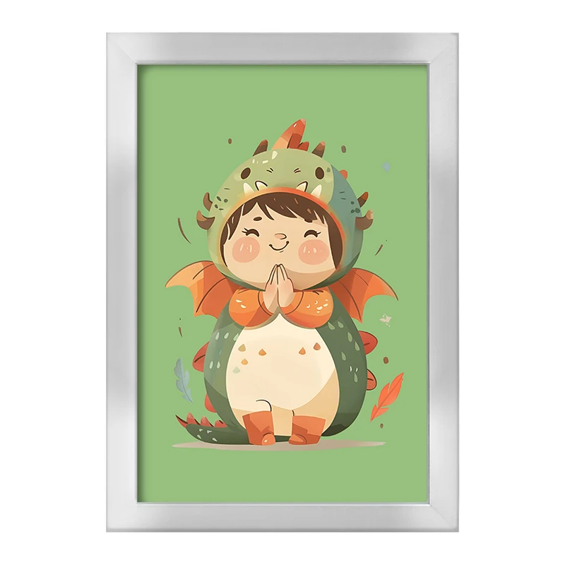 تابلو خندالو طرح دختر اژدهایی کیوت کد F7410