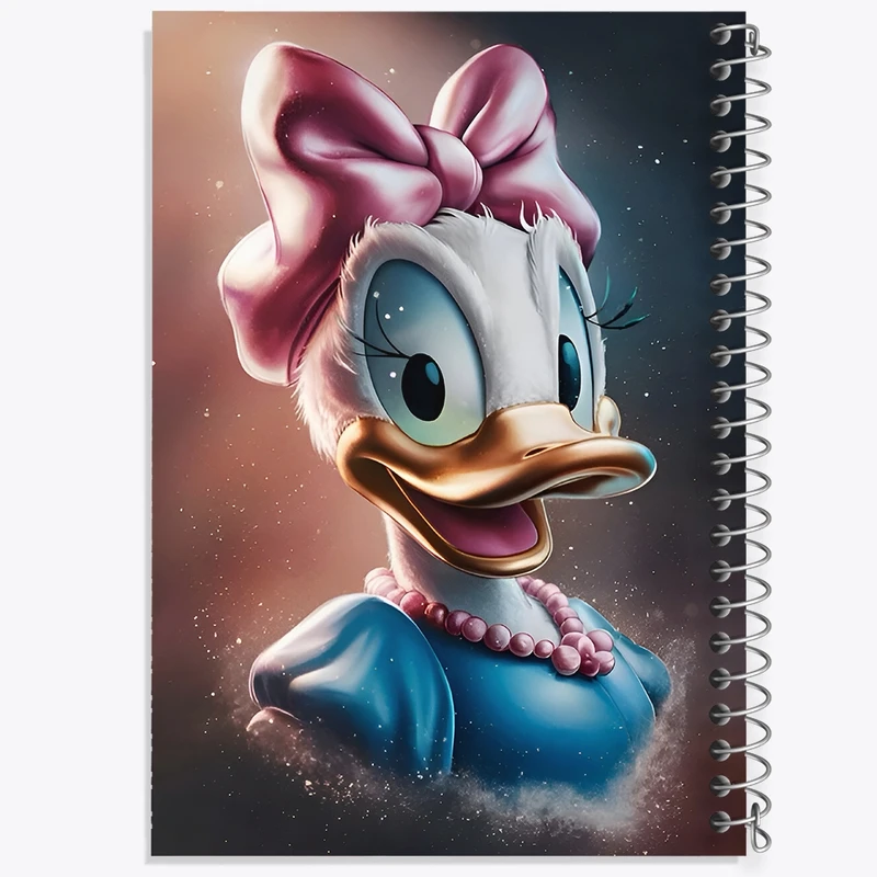 دفتر ژورنال نویسی 50 برگ خندالو مدل نقطه ای طرح دیزی داک (Daisy Duck) کد F8560