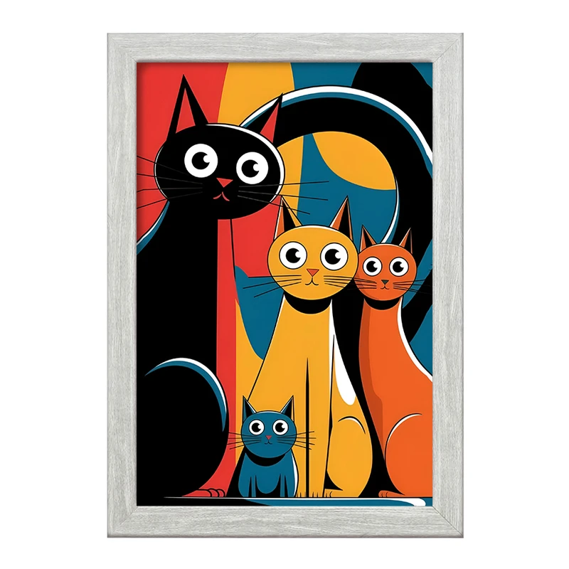 تابلو خندالو طرح گربه (Cat) کد F4235