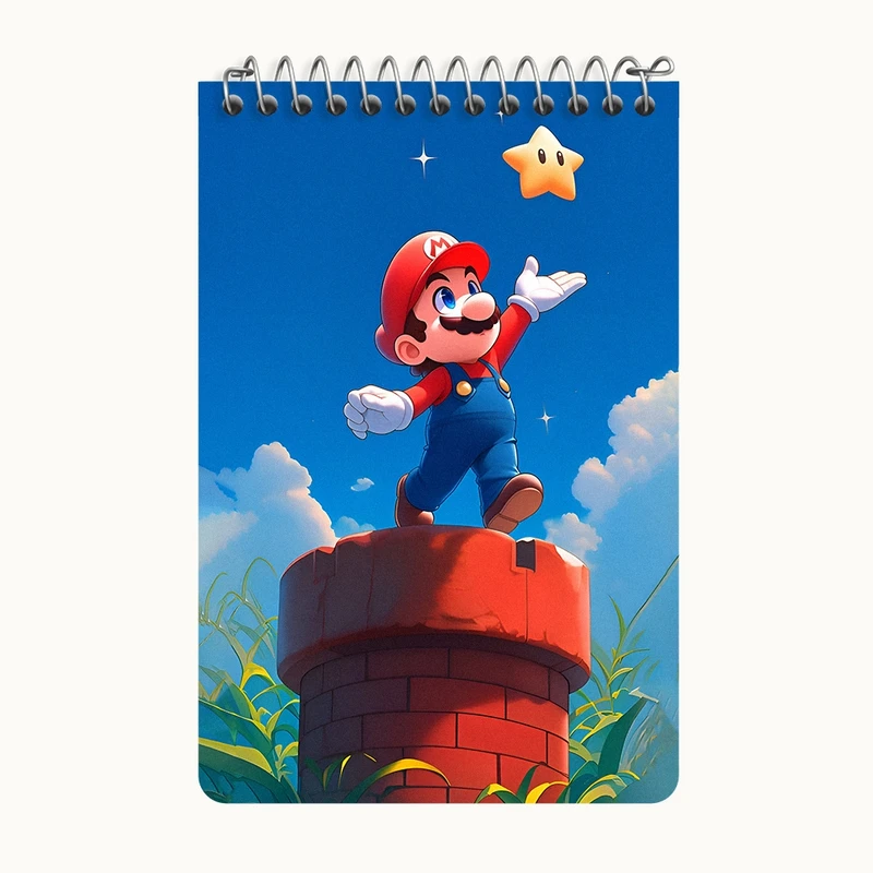 دفتر یادداشت 50 برگ خندالو طرح سوپر ماریو کد F12846