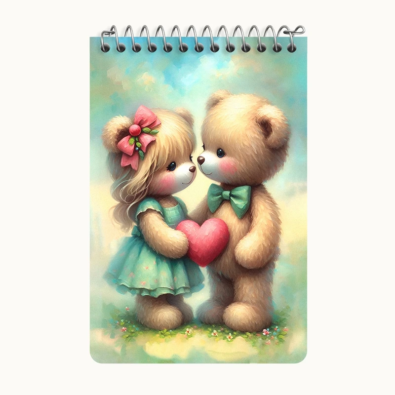 دفتر یادداشت 50 برگ خندالو طرح خرس های عاشق کد F11707