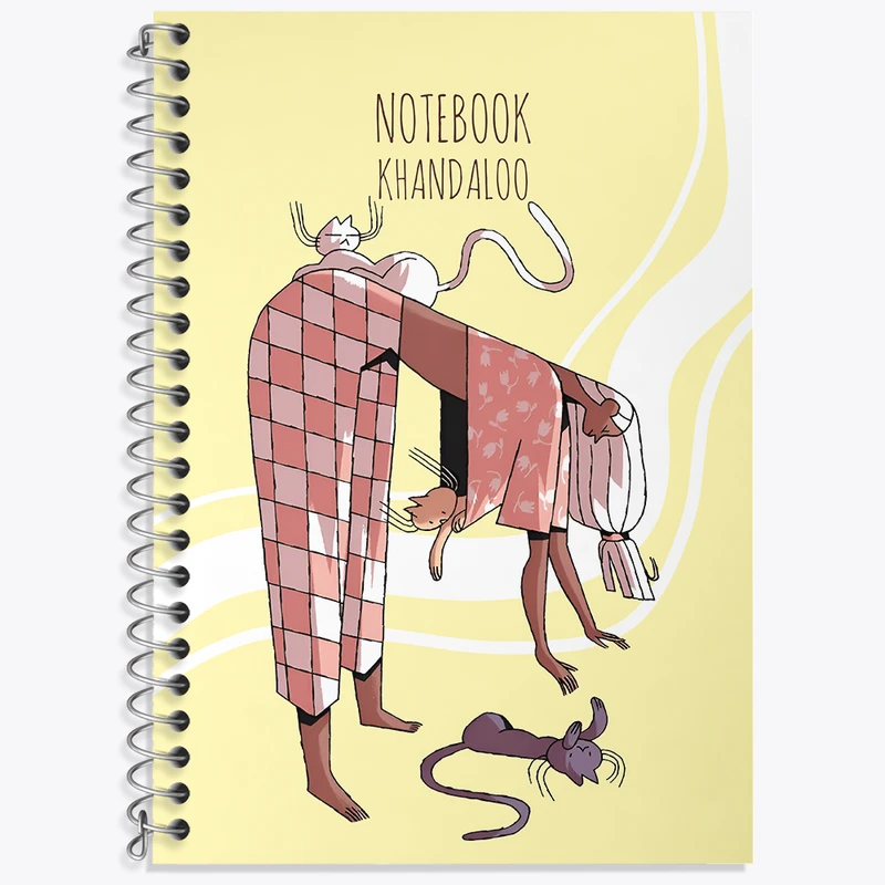 دفتر نت موسیقی 50 برگ خندالو طرح دختر و گربه شیطون کد N7791