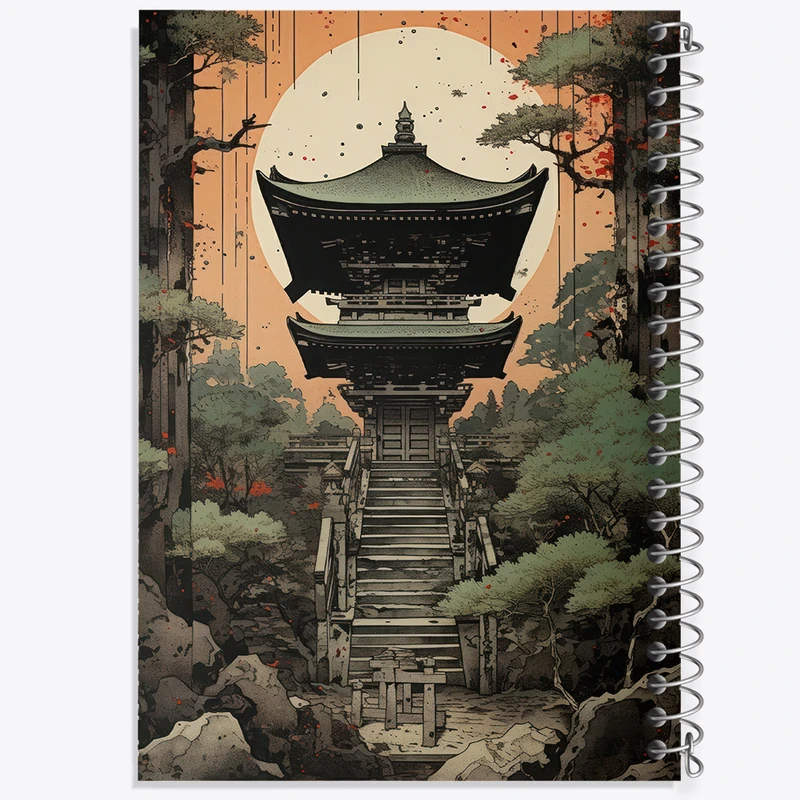 دفتر مشق 50 برگ خندالو طرح خانه ی ژاپنی کد F3578