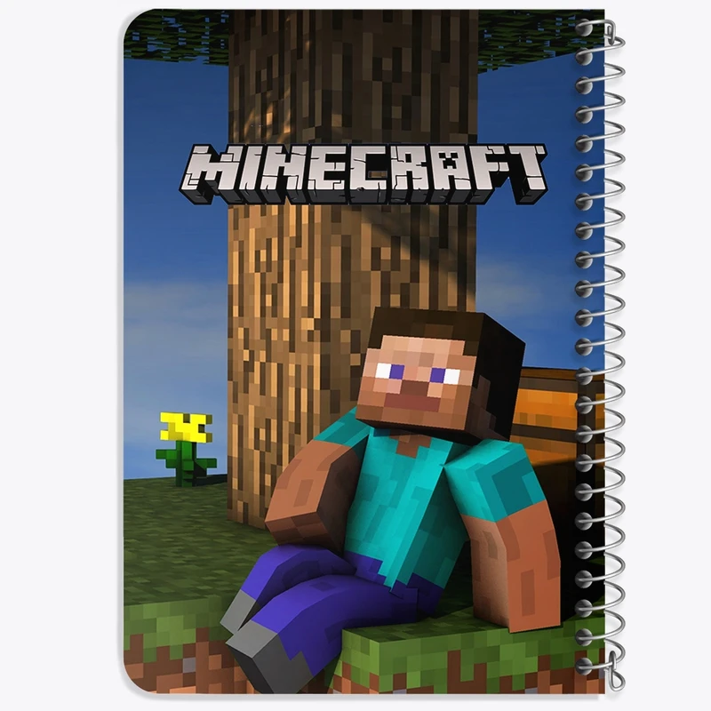 دفتر یادداشت 50 برگ خندالو طرح ماینکرافت (Minecraft) کد F2426