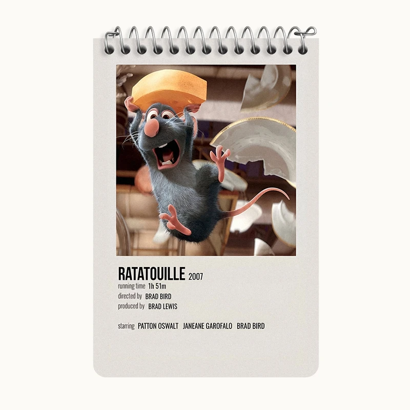 دفتر یادداشت 50 برگ خندالو طرح موش سرآشپز (Ratatouille) کد F13213