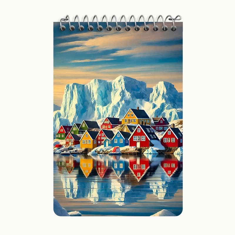 دفتر یادداشت 50 برگ خندالو طرح منظره برفی کد F9968