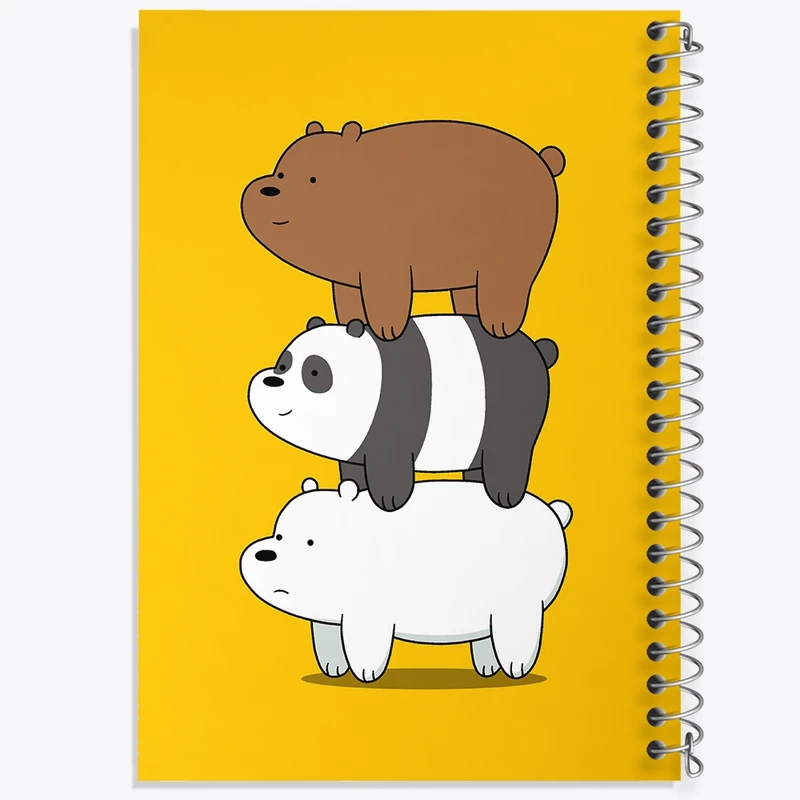 دفتر طراحی 50 برگ خندالو طرح سه خرس کله پوک  کد 10604