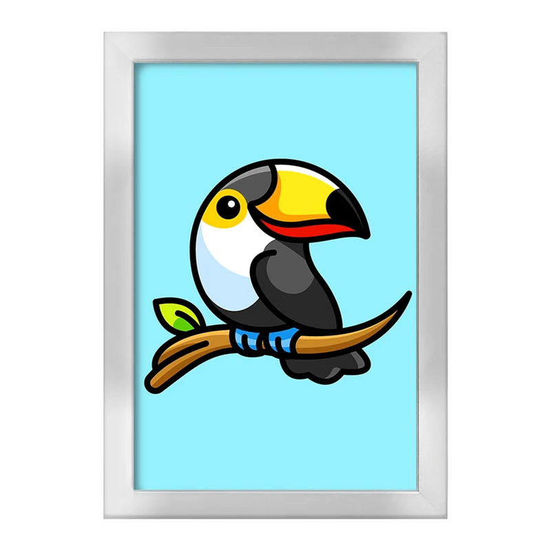 تابلو خندالو طرح حیوانات بامزه توکان کد 28208