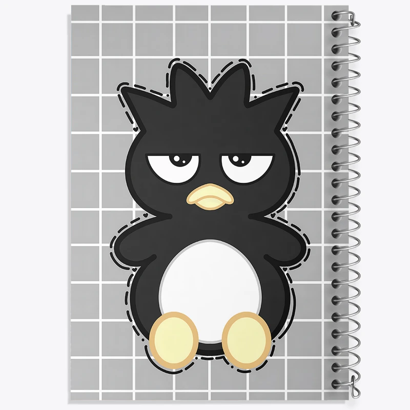 دفتر مشق 100 برگ خندالو طرح باتز مارو (Badtz-Maru) کد N7802