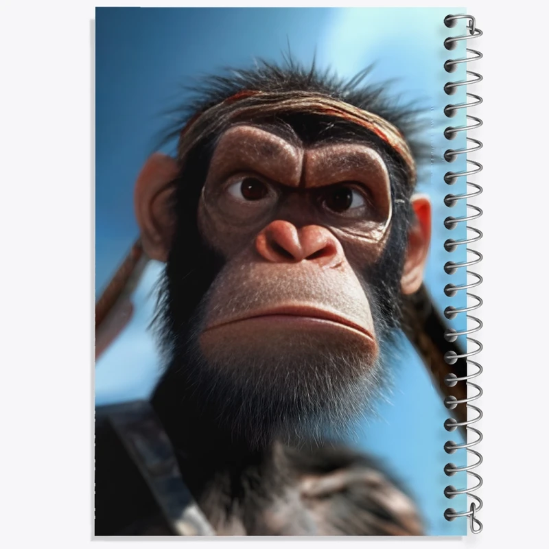 دفتر شطرنجی 50 برگ خندالو طرح میمون کد F12043