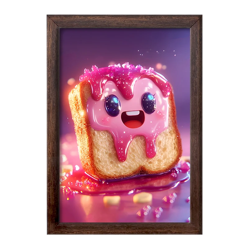 تابلو خندالو طرح نان تست مربایی کیوت کد F11505