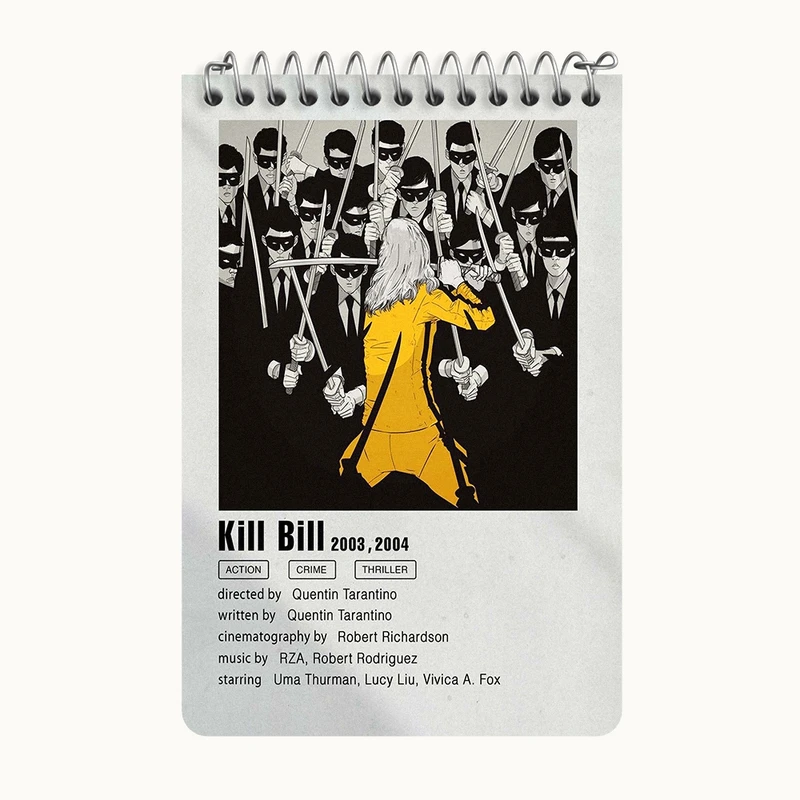 دفتر یادداشت 50 برگ خندالو طرح بیل را بکش (Kill Bill) کد F11919