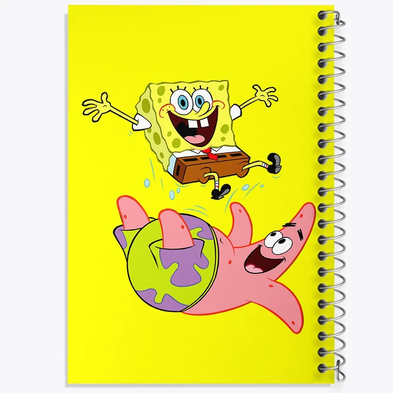 دفتر طراحی 50 برگ خندالو طرح باب اسفنجی  کد 1332