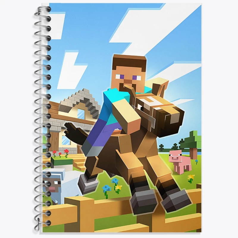 دفتر لغت 50 برگ خندالو طرح ماینکرافت (Minecraft) کد F14080