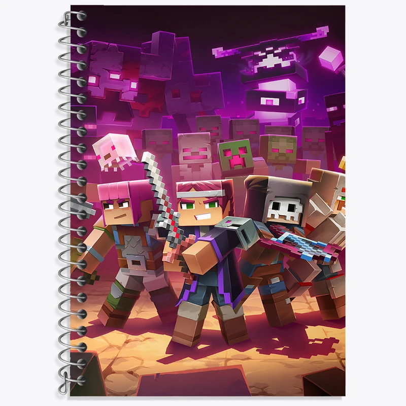 دفتر نت موسیقی 50 برگ خندالو طرح ماینکرافت (Minecraft) کد F3507