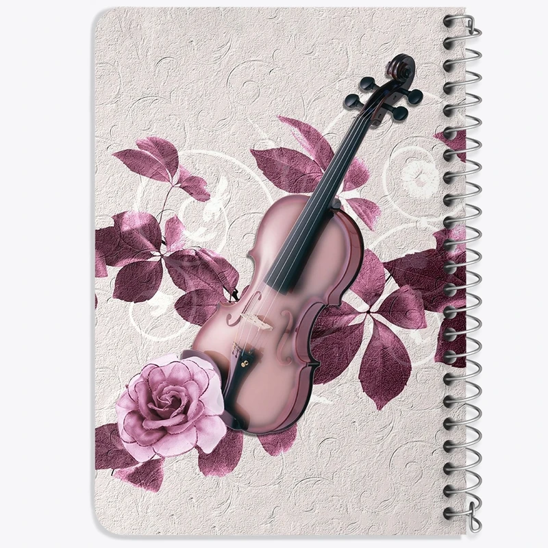 دفتر یادداشت 50 برگ خندالو طرح ویولن Violin کد 27954