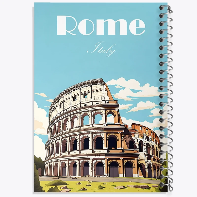 دفتر ژورنال نویسی 50 برگ خندالو مدل نقطه ای طرح رم ایتالیا کد F4832