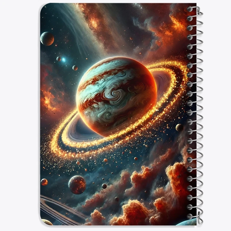 دفتر یادداشت 50 برگ خندالو طرح منظومه شمسی کد F9021