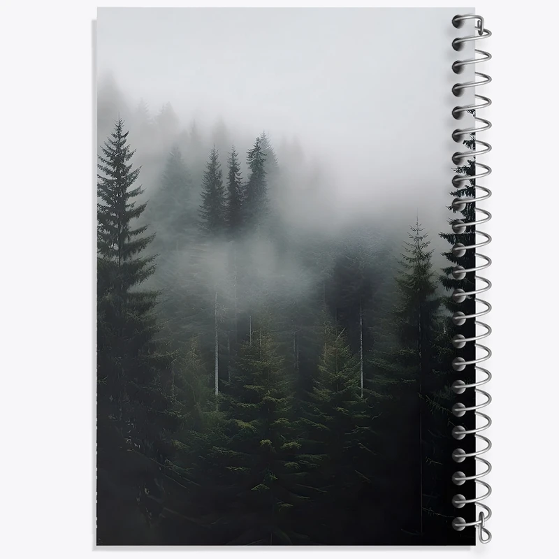 دفتر طراحی 50 برگ خندالو طرح جنگل و مه کد F1327