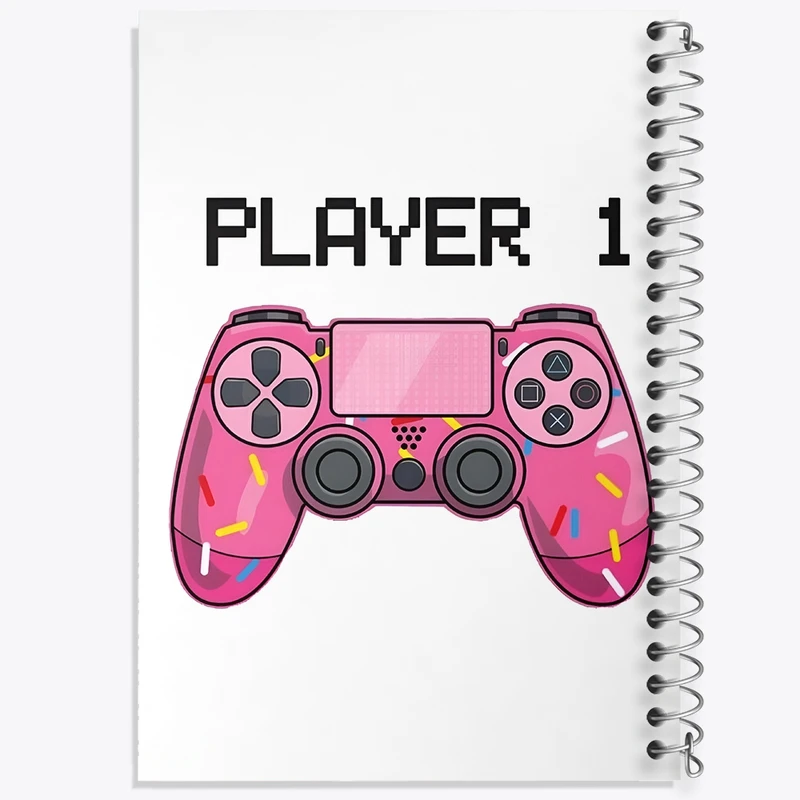 دفتر شطرنجی 50 برگ خندالو طرح گیمر (Gamer) کد F3984