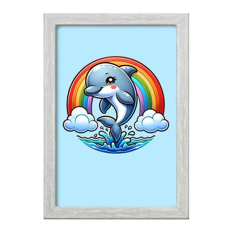 تابلو خندالو طرح دلفین کیوت کد F7717