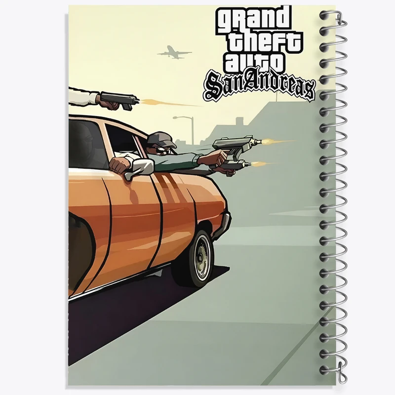 دفتر نقاشی 50 برگ خندالو طرح جی تی ای (GTA) کد F13535