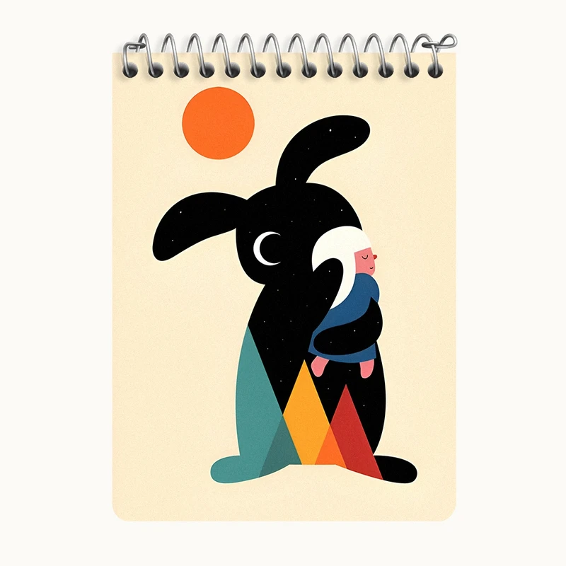 دفتر یادداشت 50 برگ خندالو طرح خرگوش بامزه کد N4869