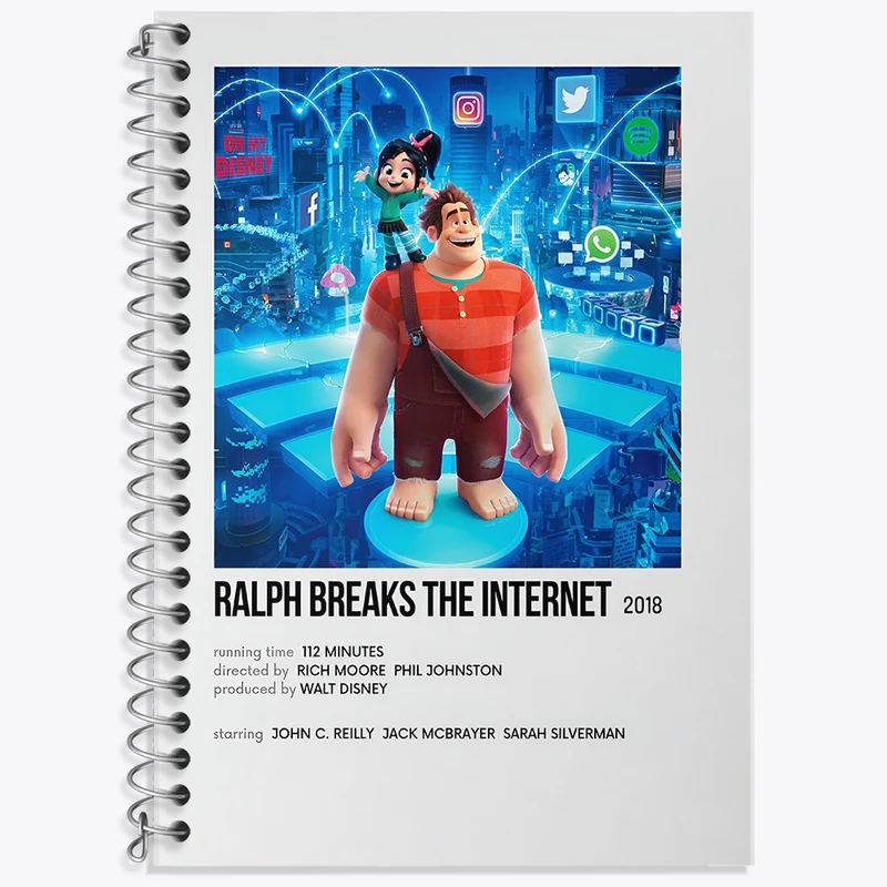 دفتر زبان 50 برگ خندالو مدل سه خط طرح رالف خرابکار (Wreck-It Ralph) کد F13240