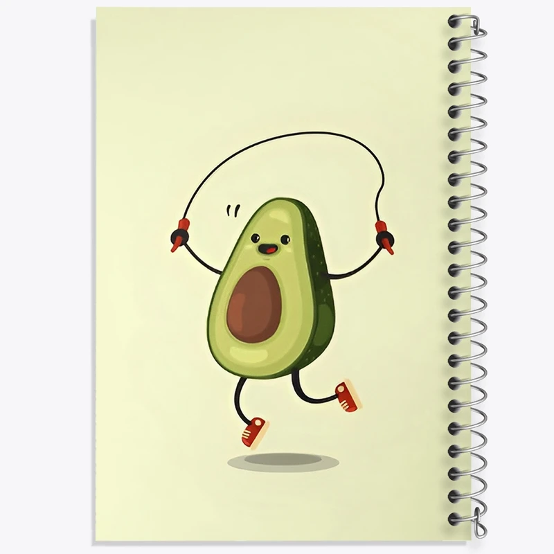 دفتر طراحی 50 برگ خندالو طرح آووکادو بامزه کد N3049