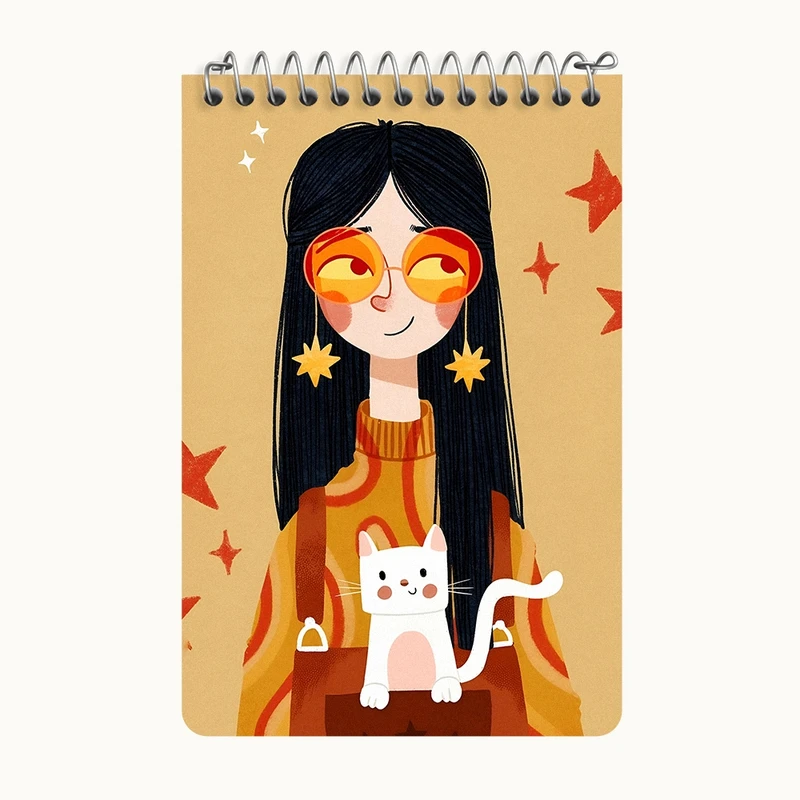 دفتر یادداشت 50 برگ خندالو طرح دخترانه کد F4480