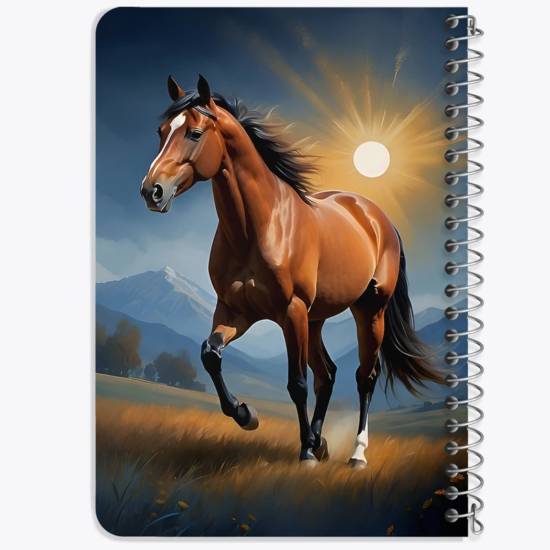 دفتر یادداشت 50 برگ خندالو طرح اسب کد F7052