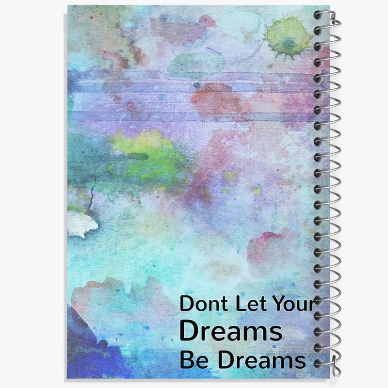 دفتر ژورنال نویسی 50 برگ خندالو مدل نقطه ای طرح Don’t Let Your Dreams Be Dreams کد F11540