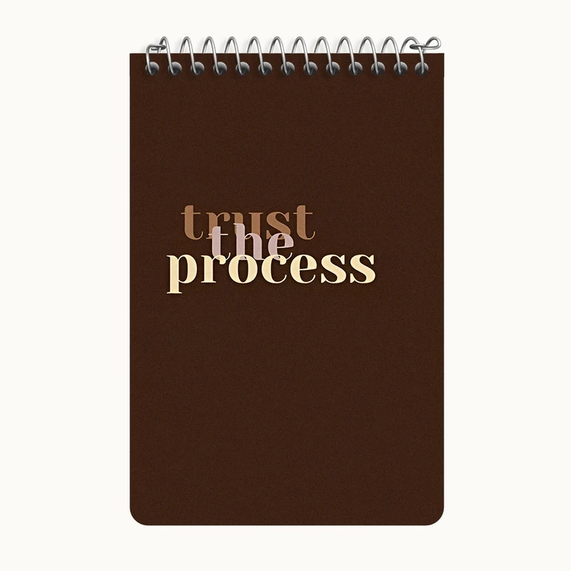 دفتر یادداشت 50 برگ خندالو طرح Trust The Process کد F3917