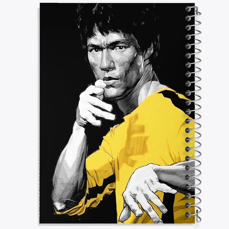 دفتر طراحی 50 برگ خندالو طرح بروس لی (Bruce Lee) کد F1947