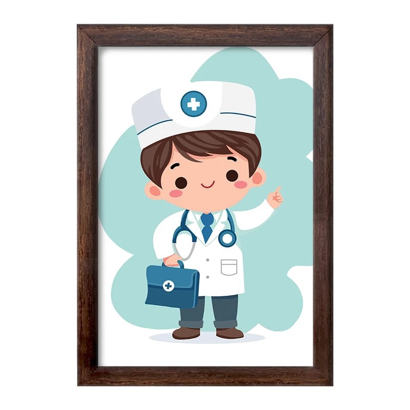 تابلو خندالو طرح پزشک و پرستار کودکانه کد 36509