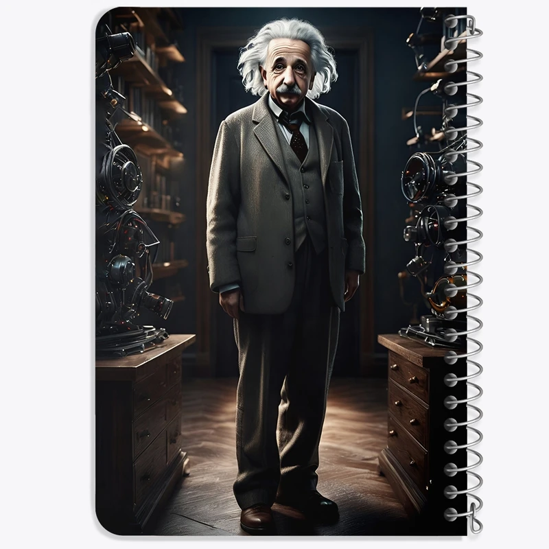 دفتر یادداشت 50 برگ خندالو طرح آلبرت اینشتین (Albert Einstein) کد F6839