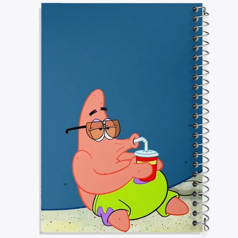 دفتر ژورنال نویسی 50 برگ خندالو مدل نقطه ای طرح پاتریک کد F8597