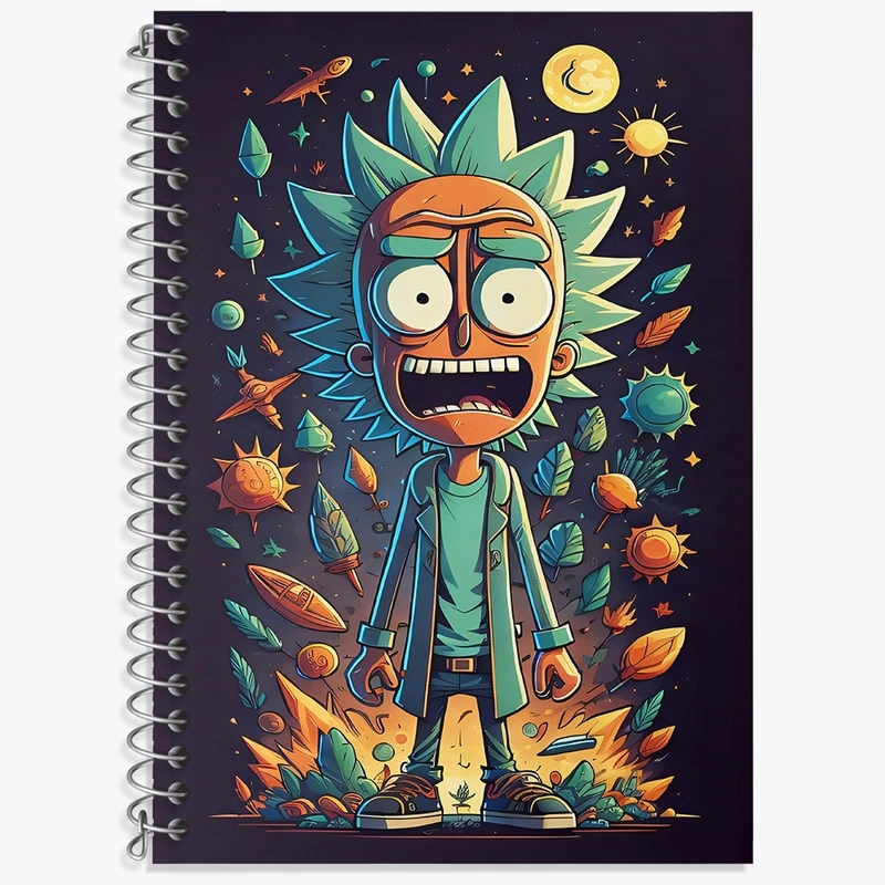 دفتر لغت 50 برگ خندالو طرح ریک و مورتی (Rick and Morty) کد F4007