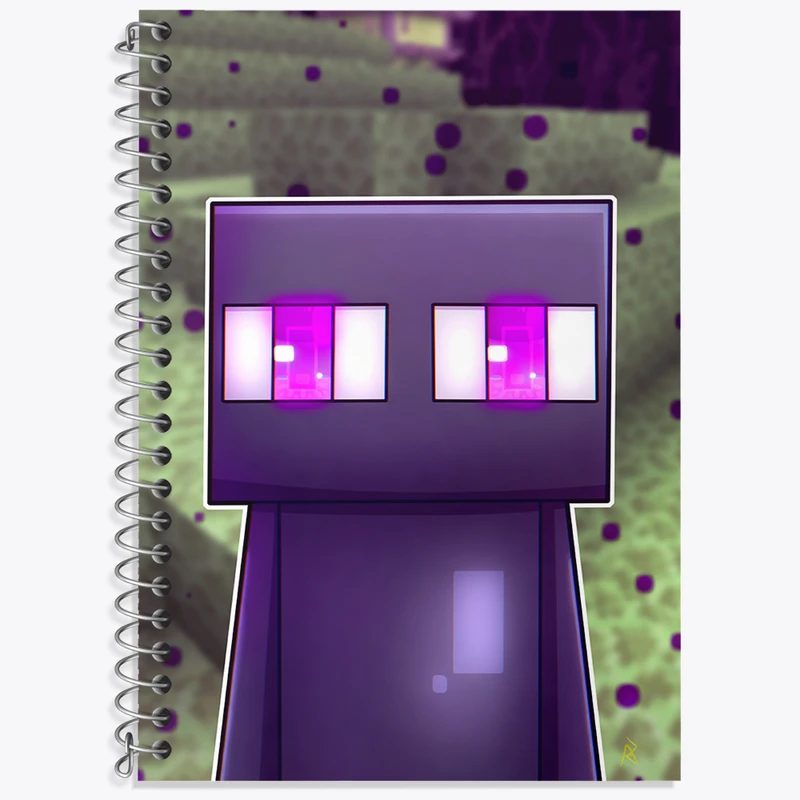 دفتر زبان 50 برگ خندالو مدل دو خط طرح بازی ماینکرافت (Minecraft) کد N8777