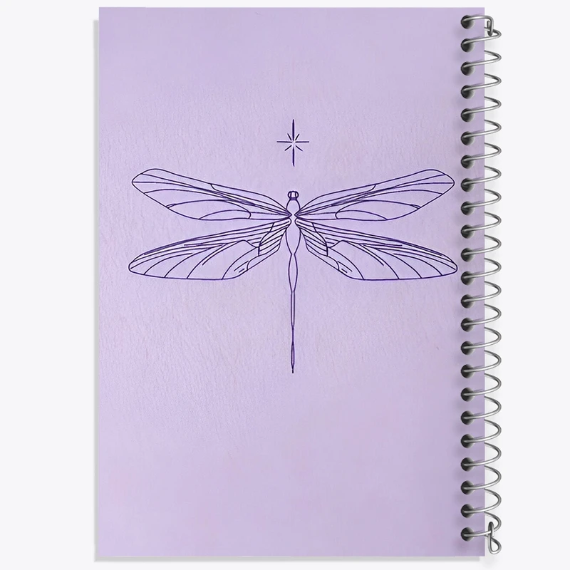 دفتر لیست خرید 50 برگ خندالو طرح سنجاقک بنفش کد F3731