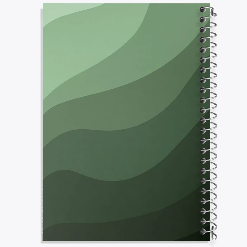 دفتر طراحی 50 برگ خندالو طرح مینیمال رنگ سبز کد N2751